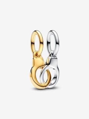 Authentic Openable and Splittable Handcuffs Dangle Pandora Charm